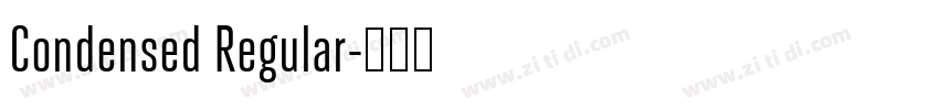Condensed Regular字体转换